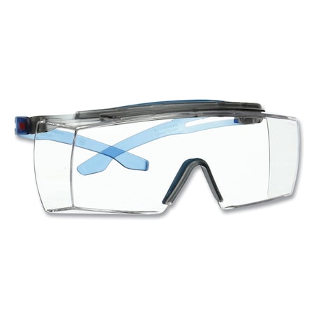 3M Safety Glasses, Scotchgard Anti-Fog Coating, Clear Lens, Blue Frame, Frameless 7100203198